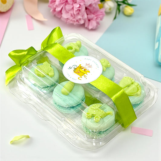 Sweet Arrival Boy Macaron Set – Customizable Flavors