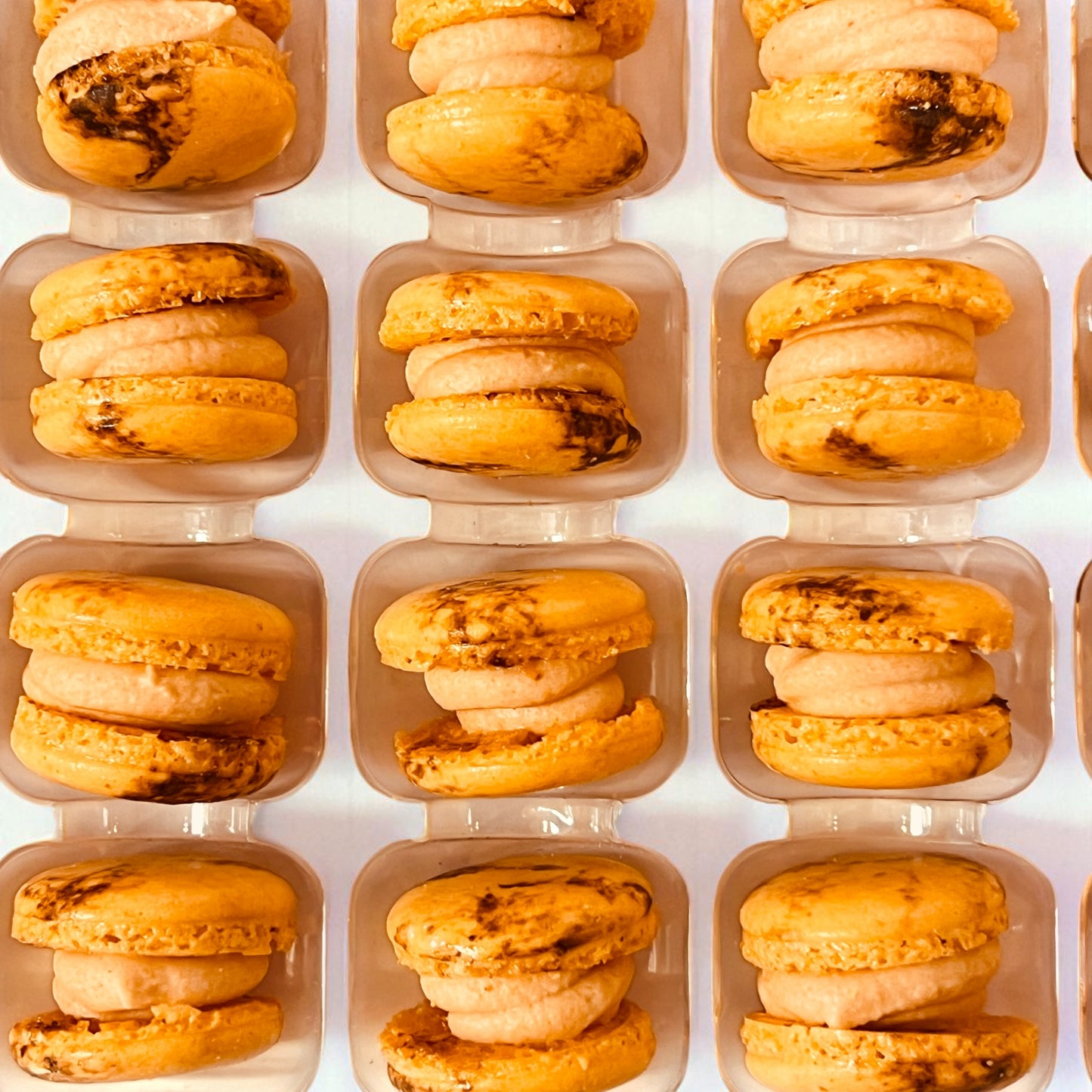 🍵 Thai Tea Mini Macarons - Perfect for Decorating Cupcakes, Cakes, Ice Cream, and More