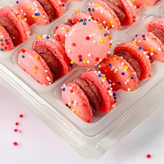 Acai Mini Macarons  - Perfect for Decorating Cupcakes, Cakes, Ice Cream, and More - Macaron Centrale16 Pack