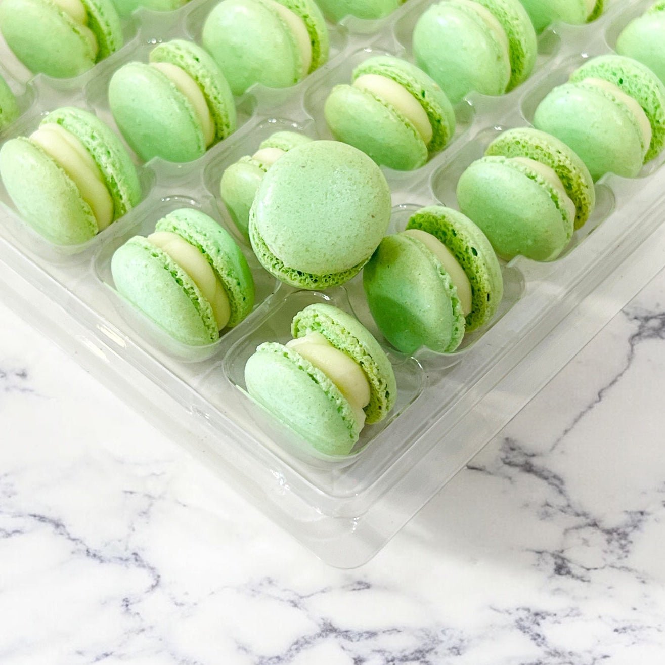 Apple (Light Green) Mini Macarons - Perfect for Decorating Cupcakes, Cakes, Ice Cream, and More! (Copy) - Macaron Centrale16 Pack