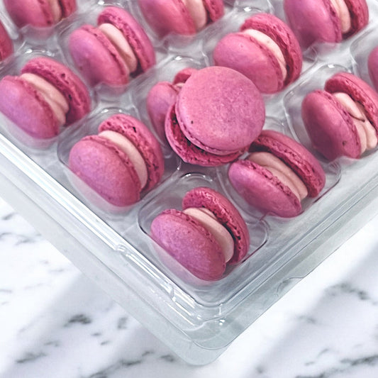 Berry Blend Mini Macarons - Perfect for Decorating Cupcakes, Cakes, Ice Cream, and More! - Macaron Centrale16 Pack