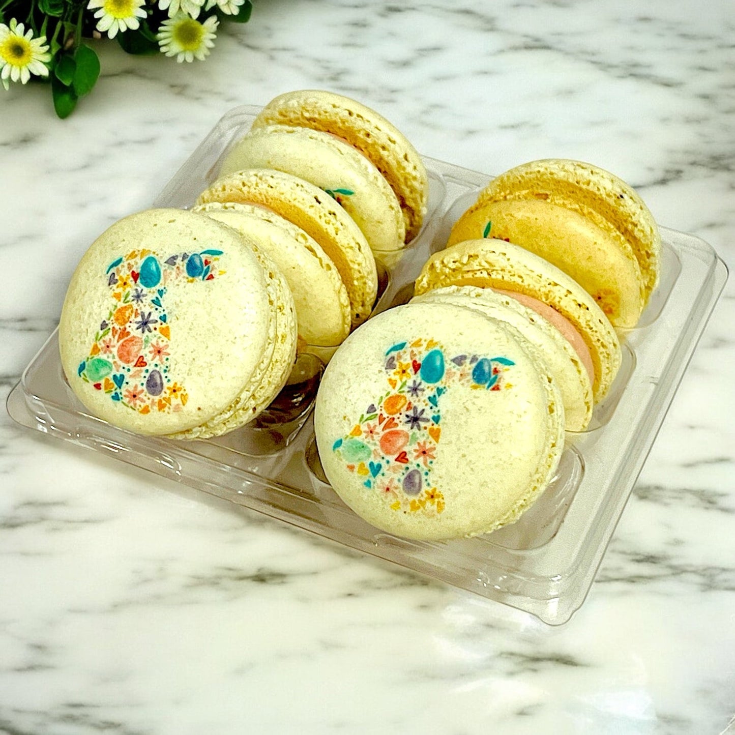 Blooming Bunny Macarons – A Touch of Spring Elegance - Macaron CentraleEasterStandard6 Pack