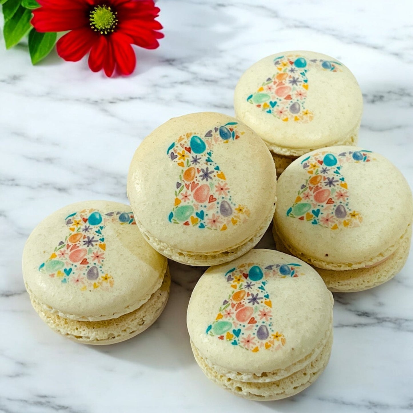 Blooming Bunny Macarons – A Touch of Spring Elegance - Macaron CentraleEasterStandard6 Pack