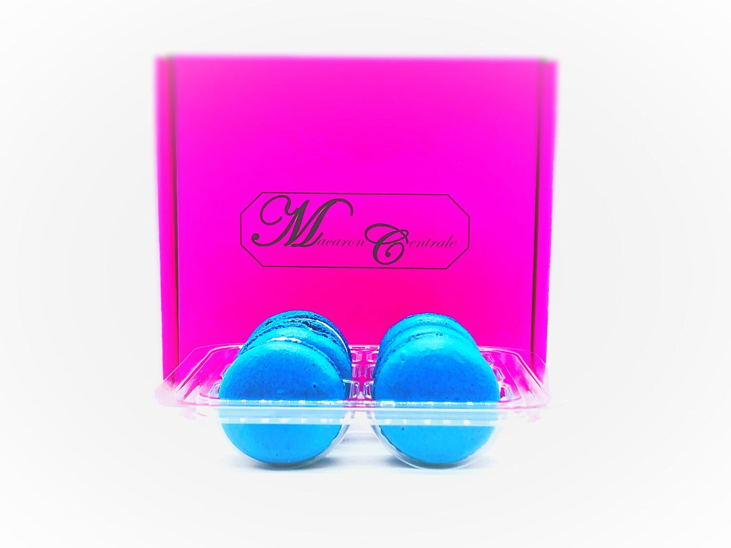 Blue Caramel Macarons (6 Pack) | Ideal for celebratory events. - Macaron Centrale