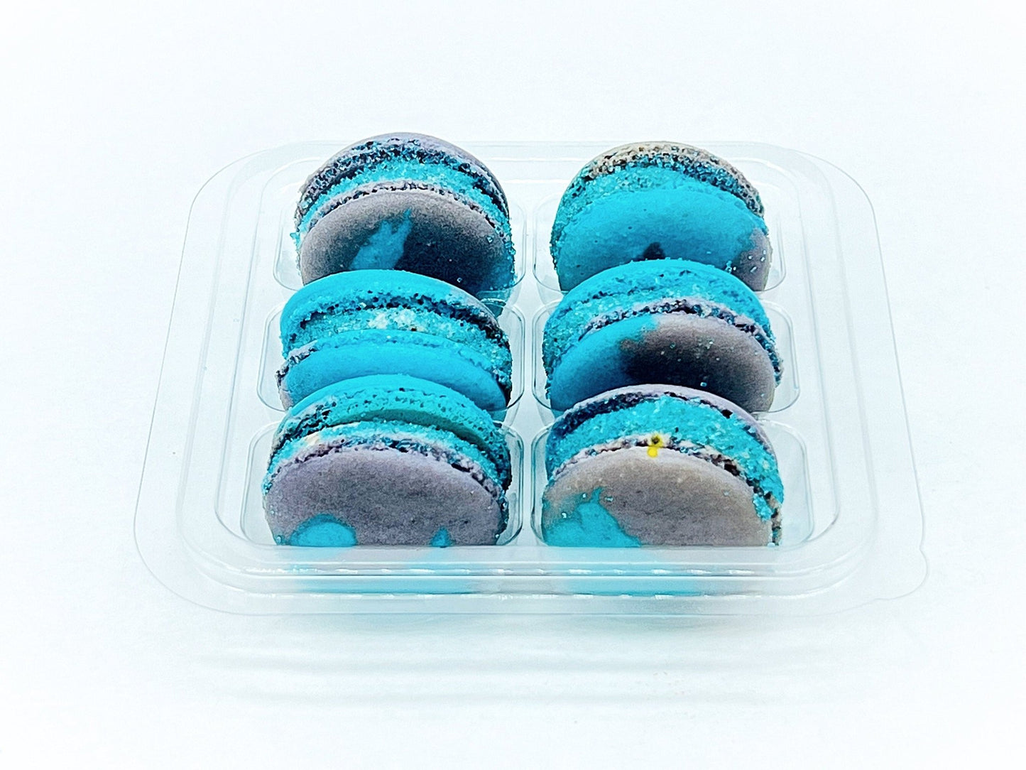 Blue Oreo Macarons| Available in 6, 12 & 24 Pack - Macaron Centrale6 pack