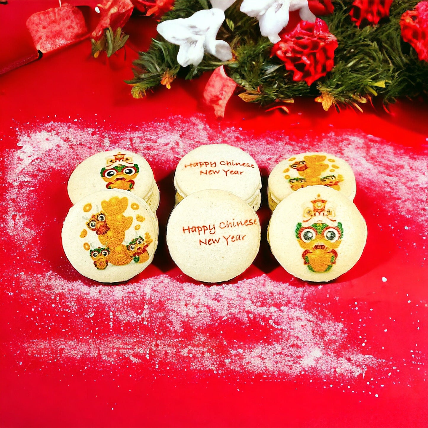 Chinese New Year Macaron Set | 6 Pack French Macaron - Macaron Centrale