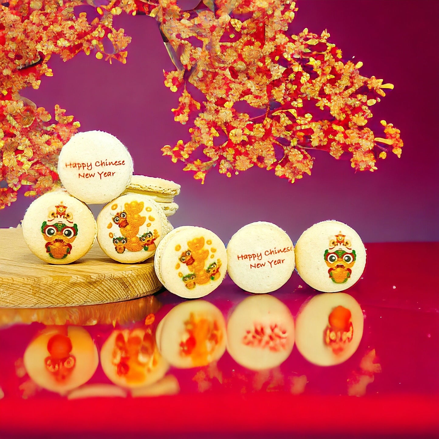 Chinese New Year Macaron Set | 6 Pack French Macaron - Macaron Centrale