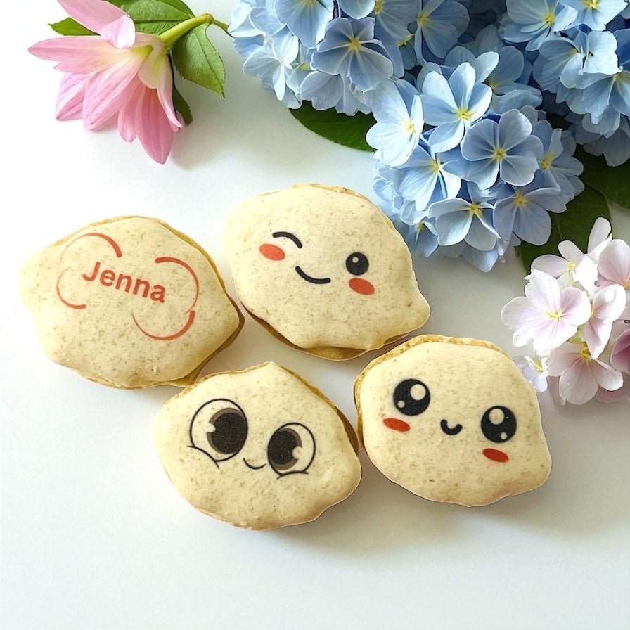 Cloud Cutie Macarons – Sweet Faces for Baby Showers & Parties - Macaron CentraleClassic12 Pack