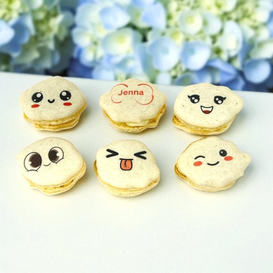 Cloud Cutie Macarons – Sweet Faces for Baby Showers & Parties - Macaron CentraleClassic12 Pack