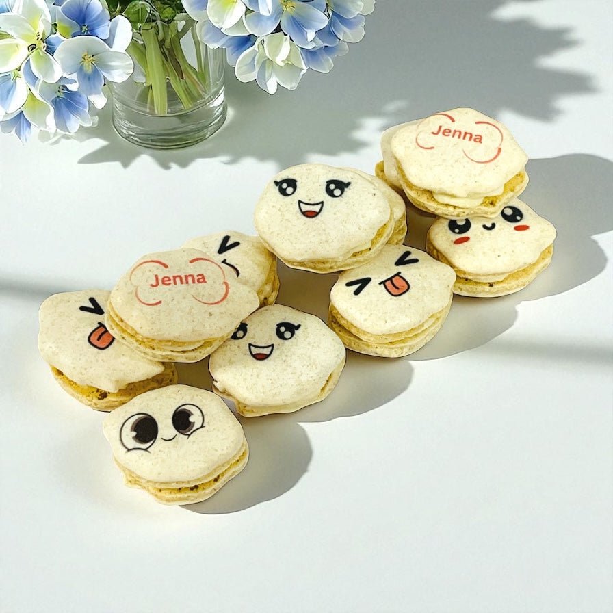 Cloud Cutie Macarons – Sweet Faces for Baby Showers & Parties - Macaron CentraleClassic12 Pack