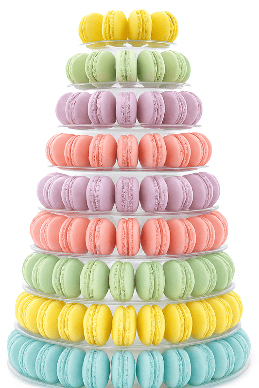 Customizable Pastel Macaron Towers - Macaron Tower Included - Macaron Centrale3 Tiers