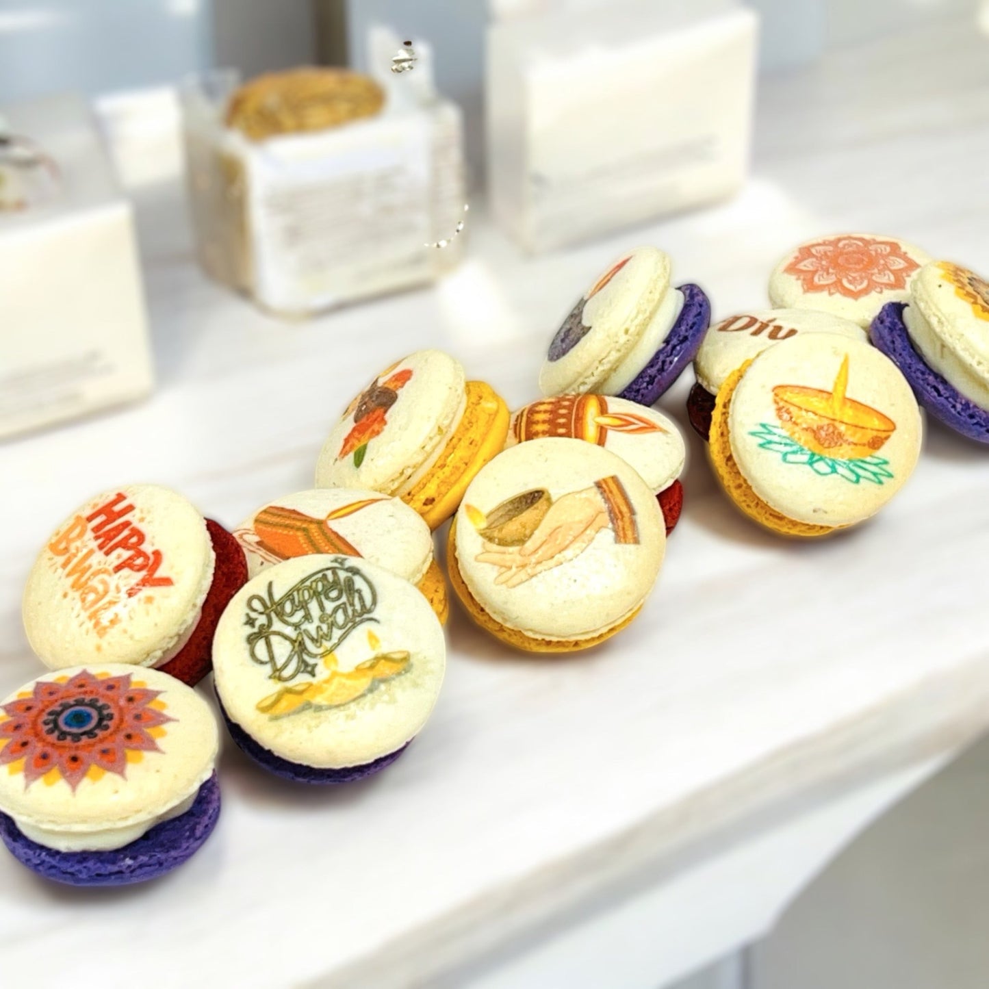 Diwali Celebration Macarons | Available in 6, 12 & 24 Pack | A Perfect Gift for Diwali Celebrations - Macaron CentraleDiwali6 pack