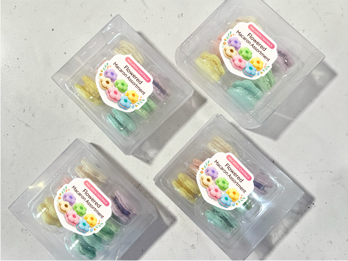 6-Pack Flowered Macaron Assortment (Minimum 4 Sets)