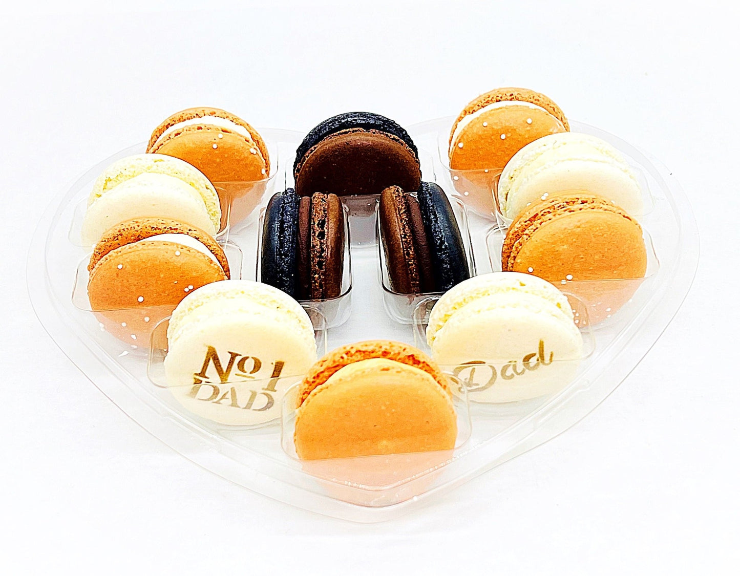 French Macaron Gift Set for Dad | 12 Pack Assortment Vanilla, S'More and Chocolate Caramel - Macaron Centrale