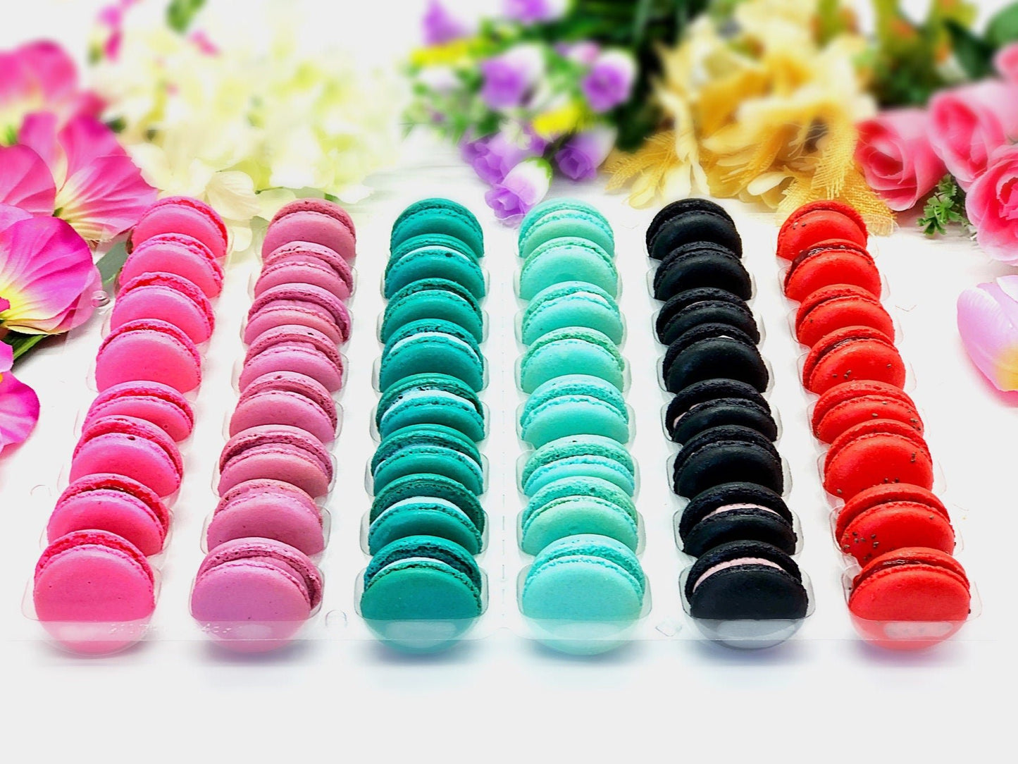 French Macarons | The Berries Set | Available in 48 and 96 Pack - Macaron Centrale48 Pack