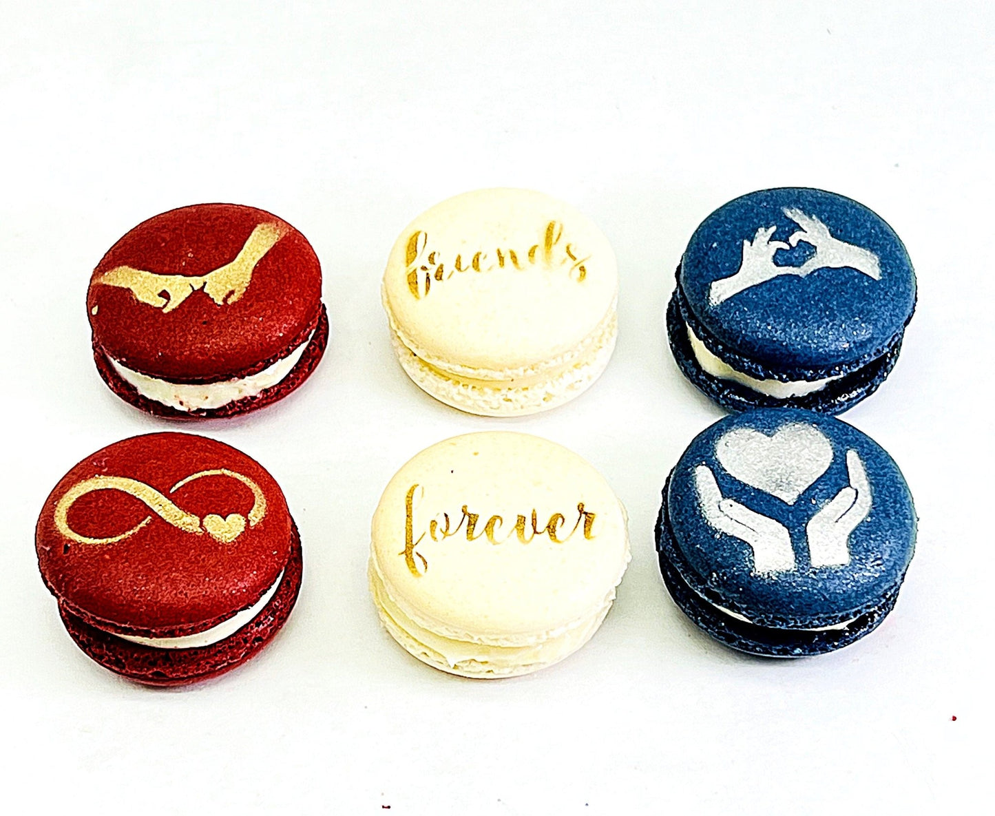 Friendship French Macarons (Assortment) | Available in 6 , 12 & 24 Pack - Macaron Centrale6 Pack