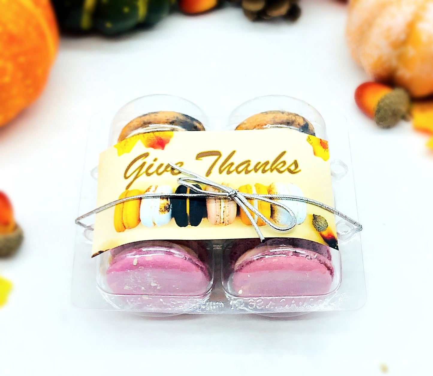 Give Thanks! 6 French Macaron Value Pack | Chocolate Hazelnut, Pumpkin Cheesecake and Cranberry Macarons - Macaron Centrale