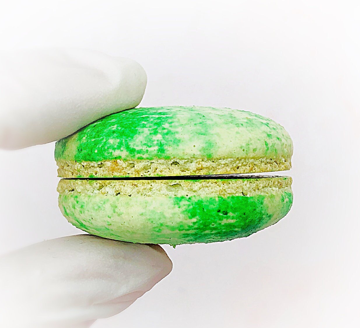 Green Marbled French Macaron Shell | Perfect for Cake Decorators or Your Dessert DIY Project - Macaron Centrale6 Pairs