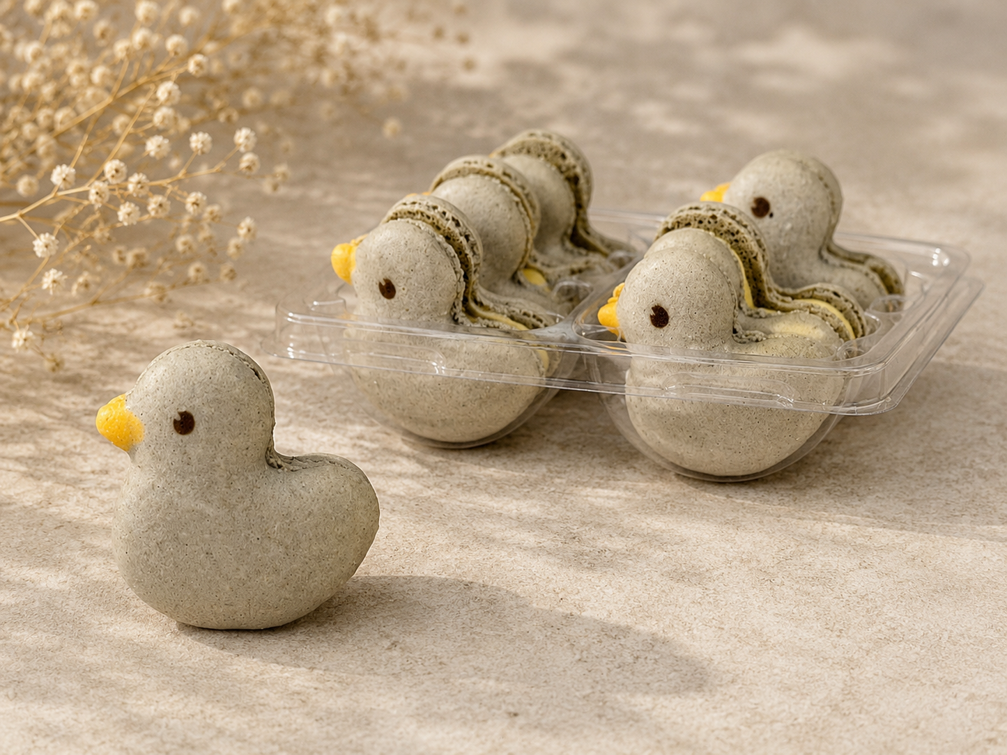 Garden Friends Ducklings French Macarons – Grey Duck Edition.