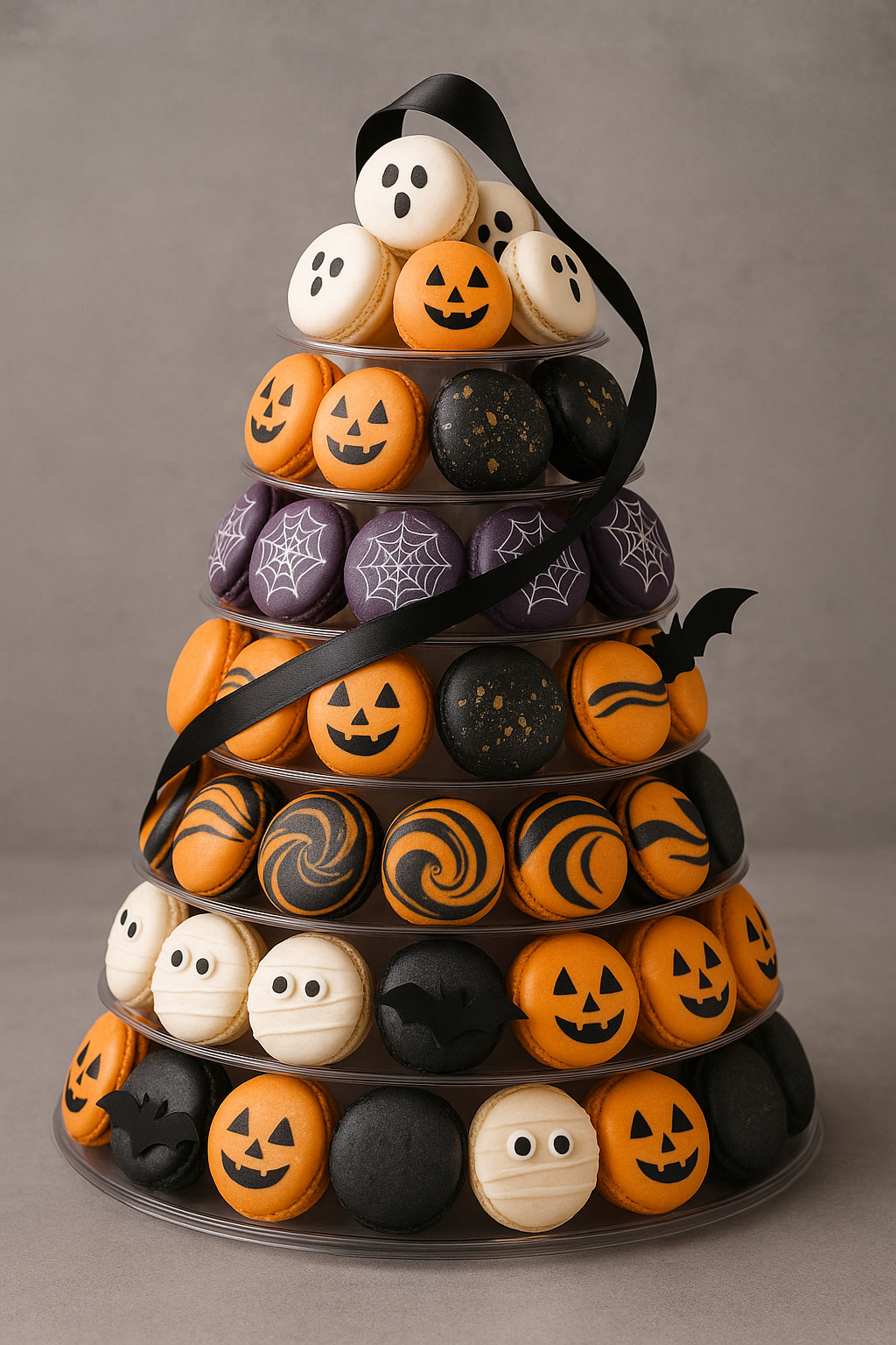 Ultimate Ghostly Delights Macaron Tower – Darkly Enchanted! - Macaron Tower Included