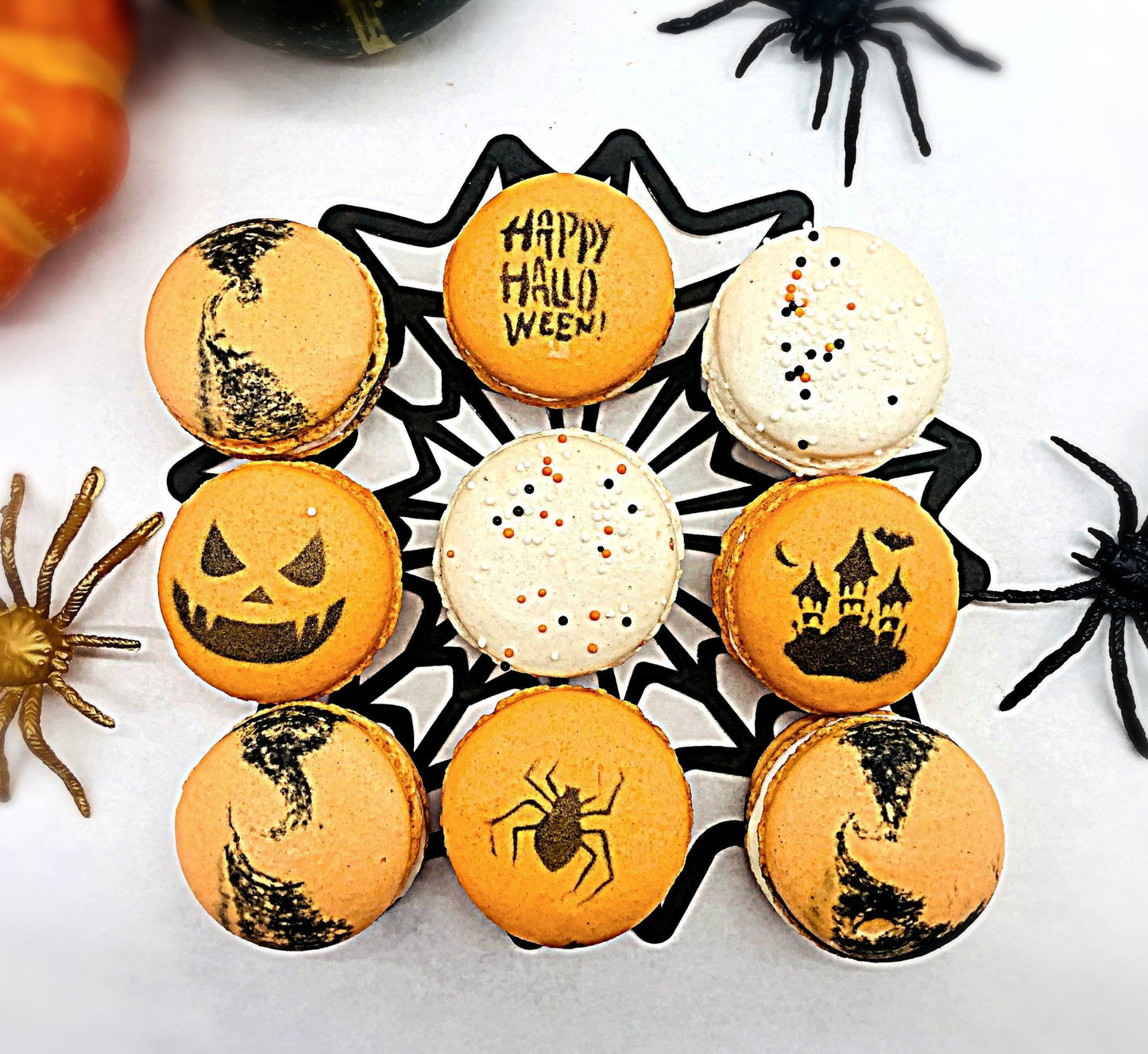 Happy Halloween French Macarons Set | Handmade & Free Shipping - Macaron Centrale6 Pack