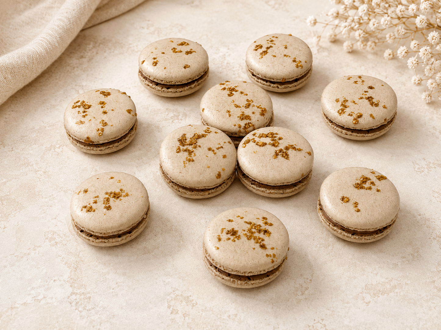Naturally Vegan Hazelnut Praline French Macarons