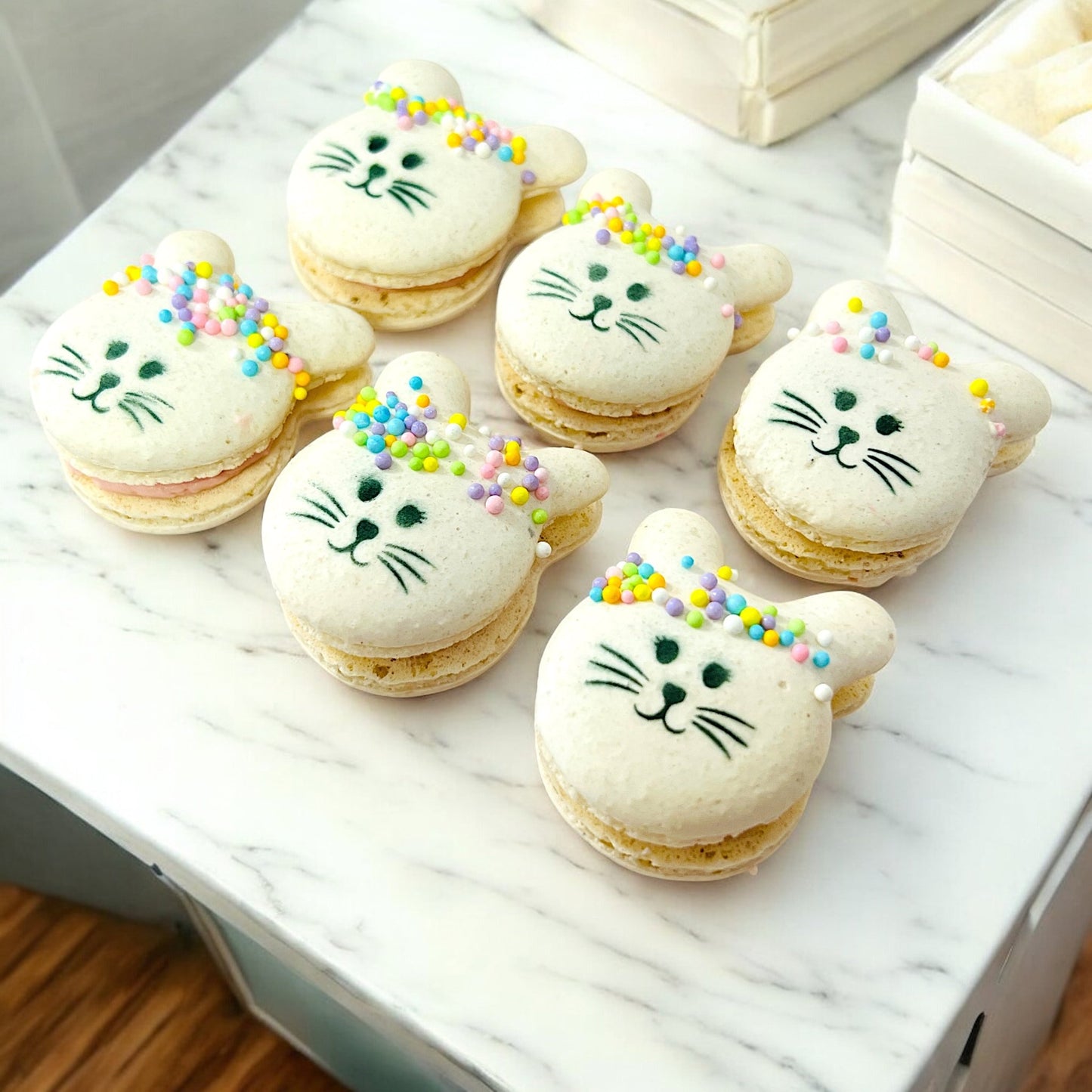 Hoppy Spring Bunny French Macarons - Macaron Centrale6 Pack