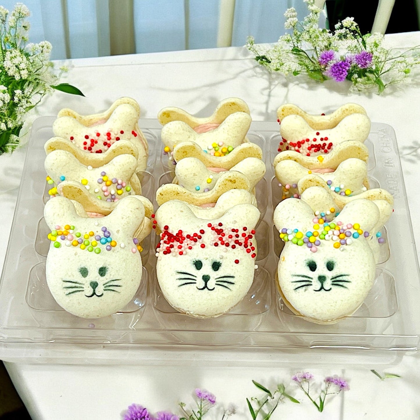 Hoppy Spring Bunny French Macarons - Macaron Centrale6 Pack