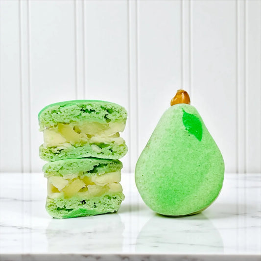 Pear-Shaped French Macaron - Unique Gift for Foodies and Garden Lovers