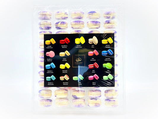 50 Pack Blackberry Cheesecake  French Macaron Value Pack