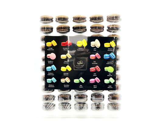 50 Pack Chocolate  French Macaron Value Pack