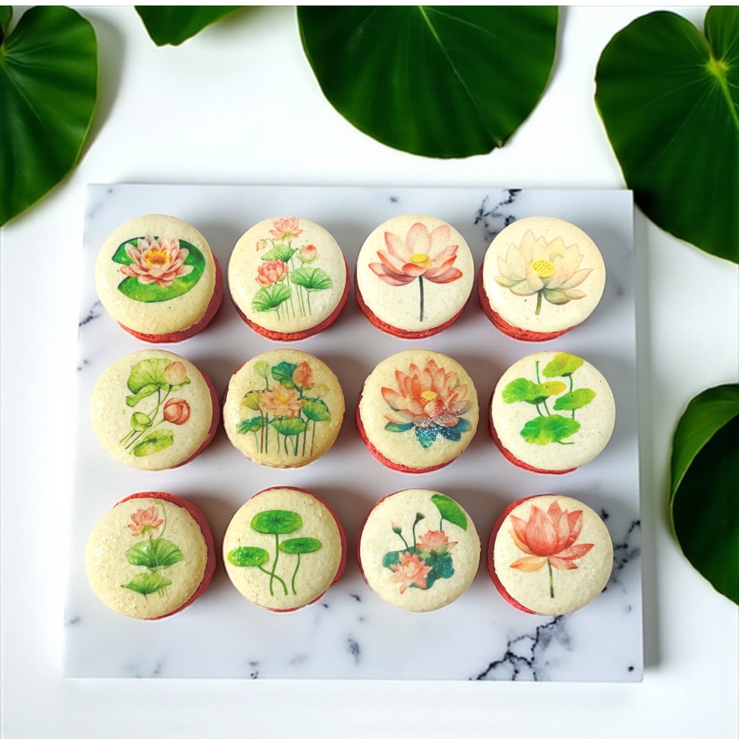 Lotus Bloom French Macaron Set - Macaron CentraleMid Autumn6 Pack