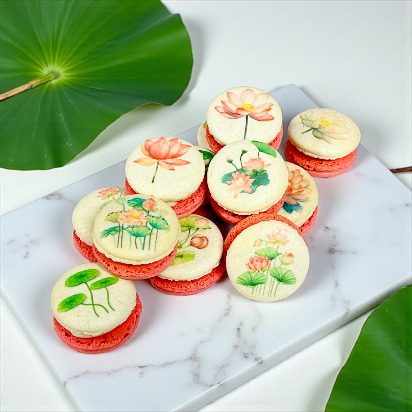 Lotus Bloom French Macaron Set - Macaron CentraleMid Autumn6 Pack