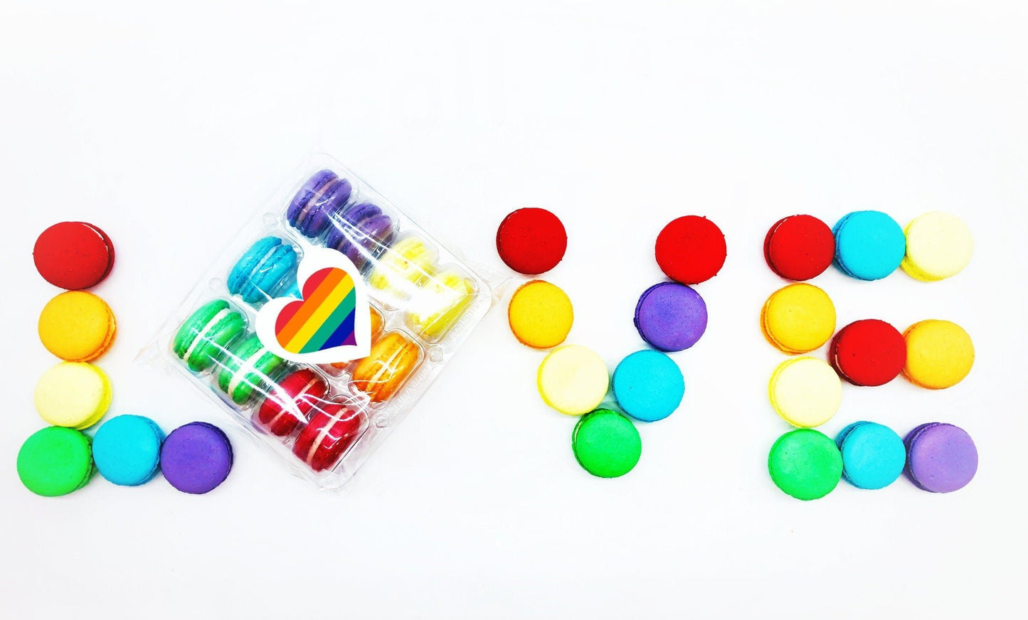 Love is Love V.1 | French Macaron Value Pack | Pride Macarons Available in 6 or 12 Pack - Macaron Centrale6 Pack