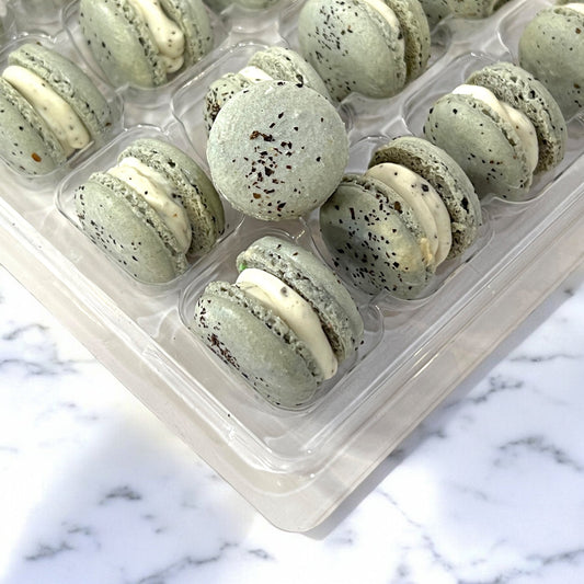 Matcha Mini Macarons - Perfect for Decorating Cupcakes, Cakes, Ice Cream, and More! - Macaron Centrale16 Pack