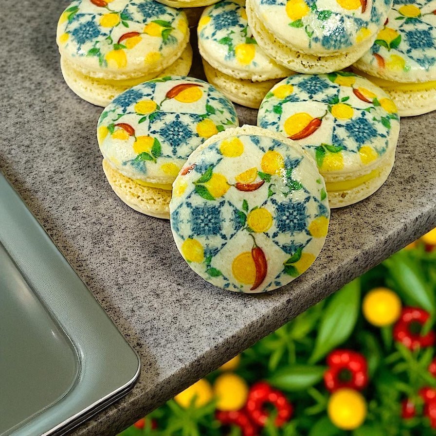 Mediterranean Heat Macarons – Lemon & Chili Purée - Macaron Centrale6 Pack