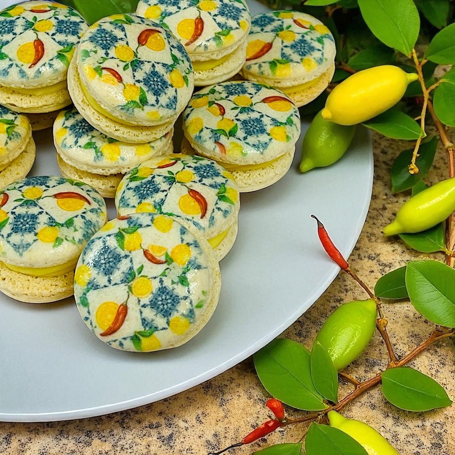 Mediterranean Heat Macarons – Lemon & Chili Purée - Macaron Centrale6 Pack