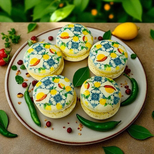 Mediterranean Heat Macarons – Lemon & Chili Purée - Macaron Centrale6 Pack