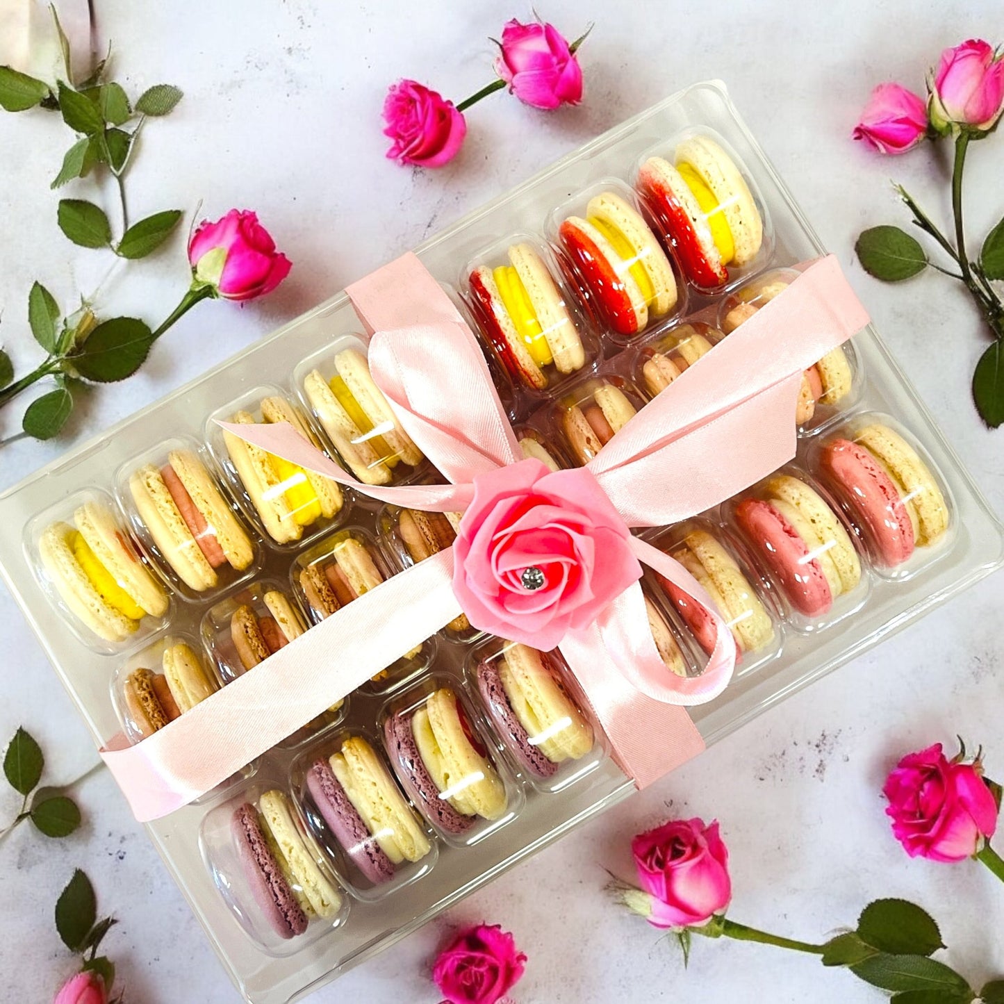 Mom’s Surprise Treat Box – 24 Macarons - Macaron CentraleMother's Day