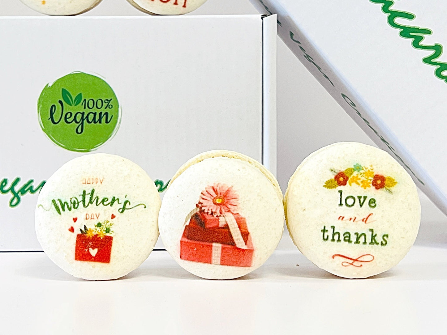Mother's Day Vegan Gift Box French Macarons | 4 & 12 Pack | a perfect gift for moms - Macaron Centrale4 Pack