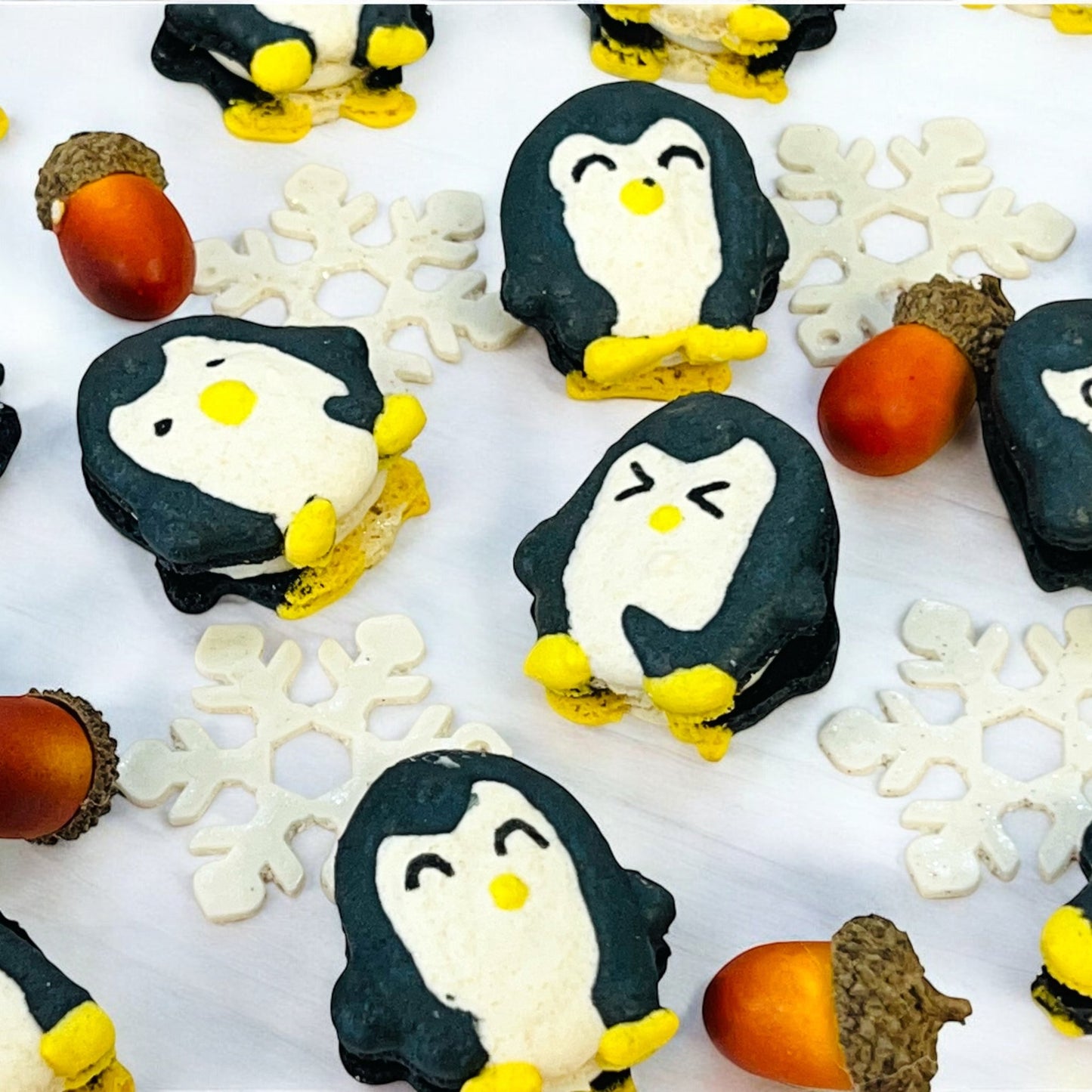 Penguin French Macarons | Customizable Flavors - Macaron Centrale12 Pack