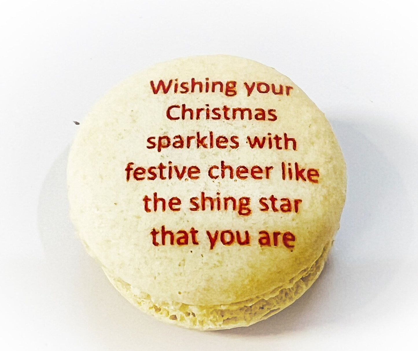 Personalized Christmas Wishes: Customizable French Macaron Set | Available in 6, 12 and 24 pack. - Macaron Centrale6 Pack