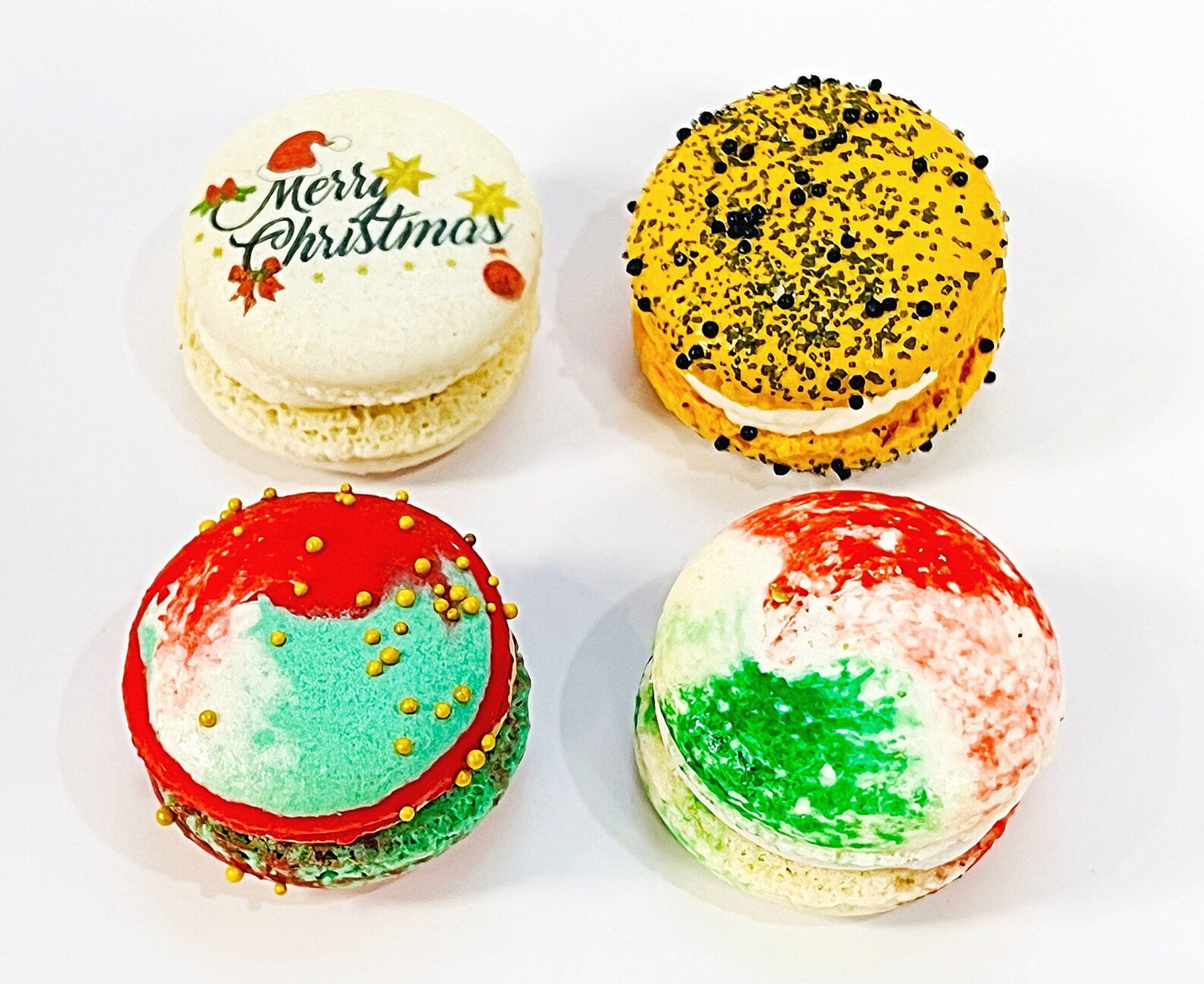 Personalized Christmas Wishes: Customizable French Macaron Set | Available in 6, 12 and 24 pack. - Macaron Centrale6 Pack