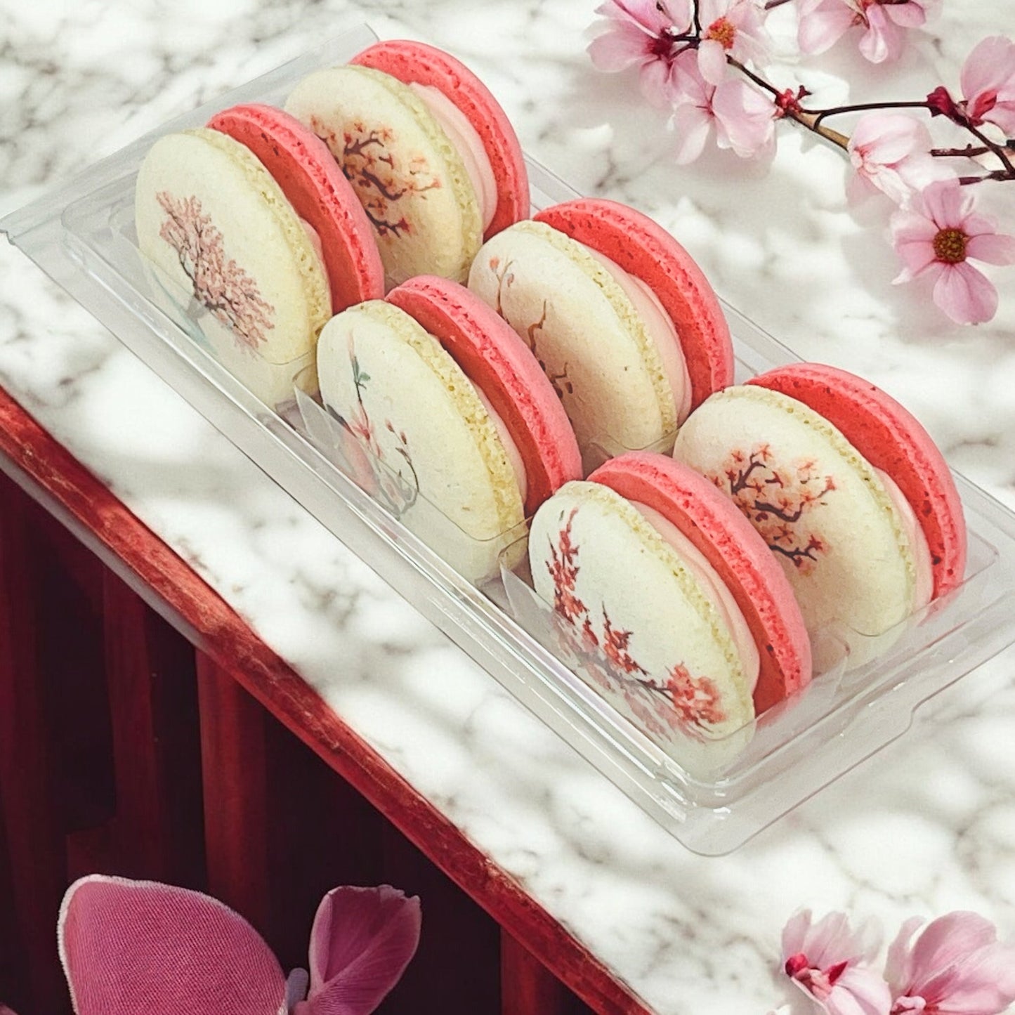 Sakura Bloom Vegan French Macaron Set - Macaron Centrale4 Pack