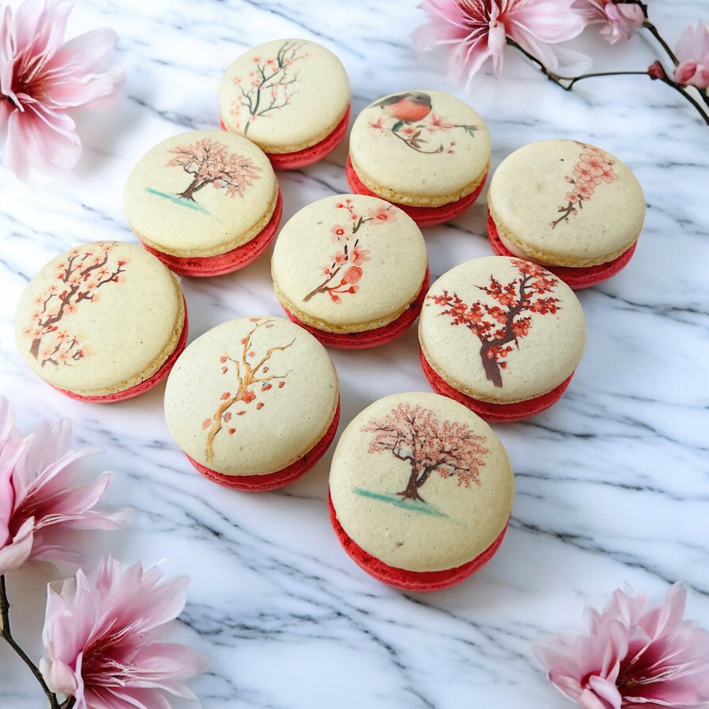 Sakura Bloom Vegan French Macaron Set - Macaron Centrale4 Pack