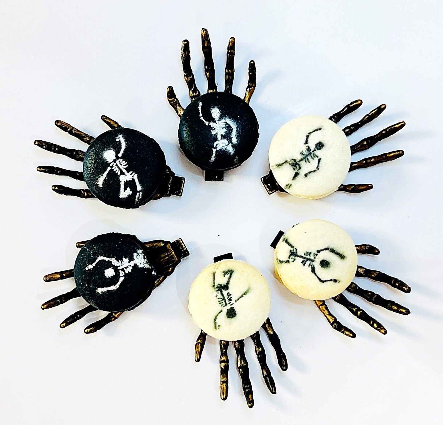 Skeleton French Macaron Set | Pick Your Own Flavor | Ideal for celebratory events - Macaron Centrale6 Pack