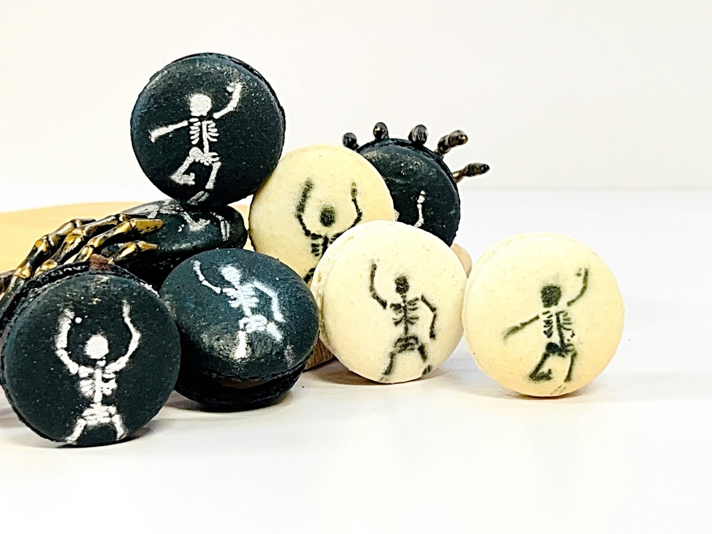 Skeleton French Macaron Set | Pick Your Own Flavor | Ideal for celebratory events - Macaron Centrale6 Pack