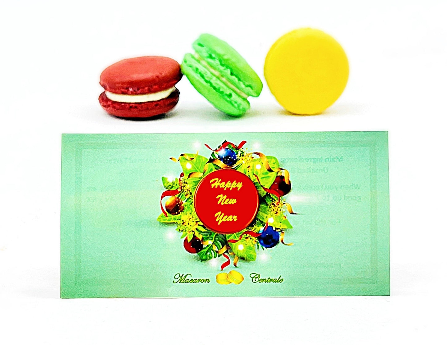 Special Holiday French Macaron Collection | 6 Pack Red - Green - Gold Set | Happy New Year - Macaron Centrale