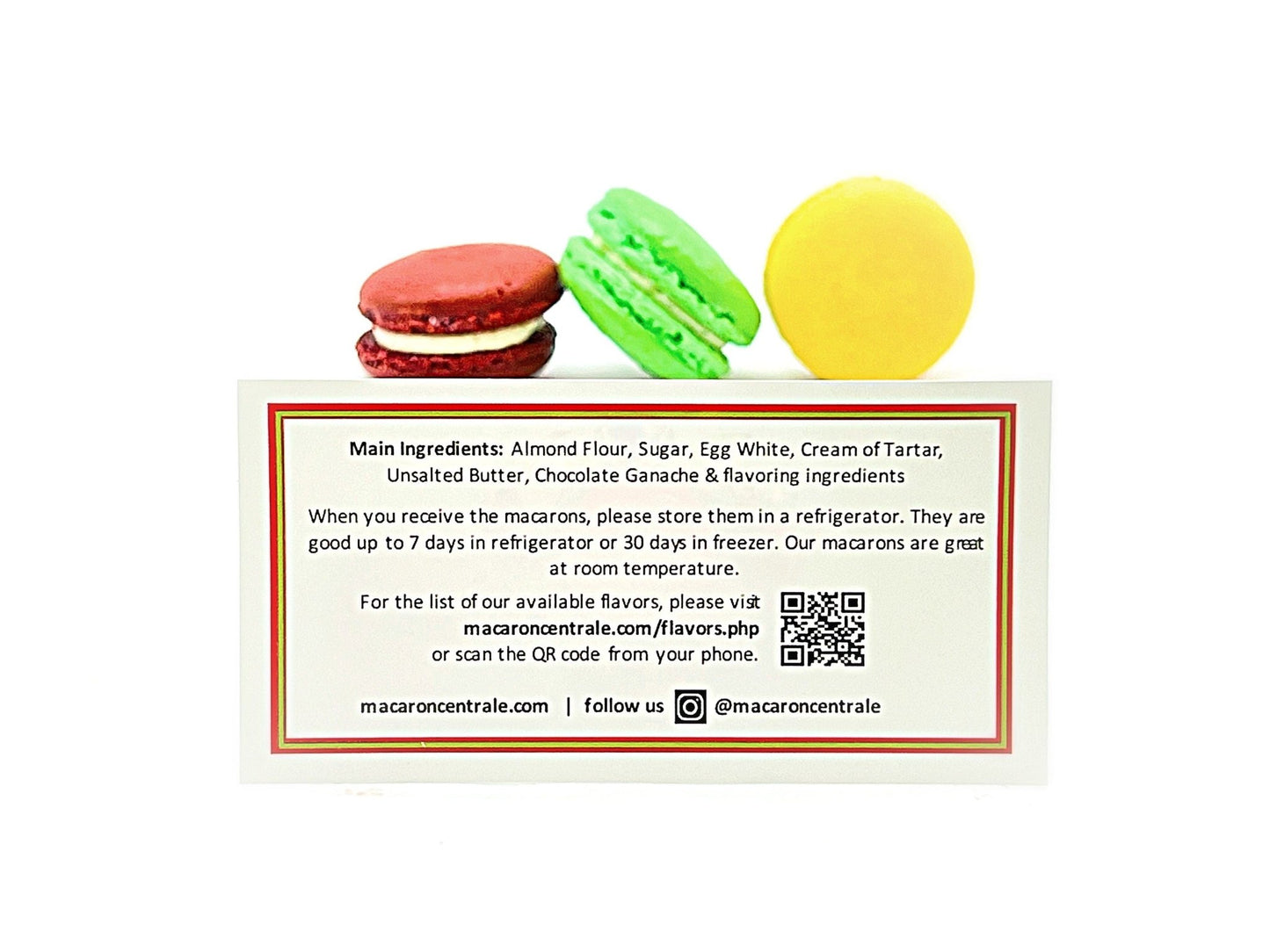 Special Holiday French Macaron Collection | 6 Pack Red - Green - Gold Set | Happy New Year - Macaron Centrale