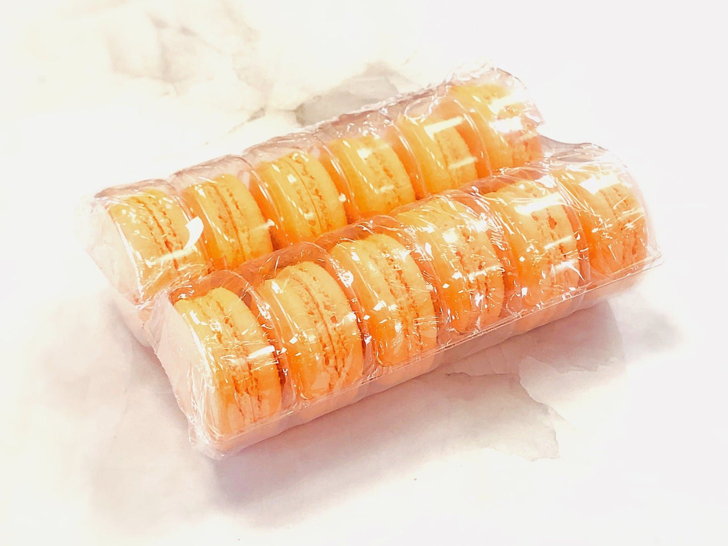 Sunset Orange French Macaron Shell | Perfect for Cake Decorators or Your Dessert DIY Project - Macaron Centrale6 Pairs